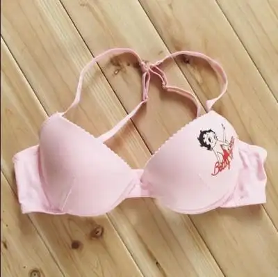 活动价格外贸可爱贝蒂图案全棉薄杯少女文胸内衣
