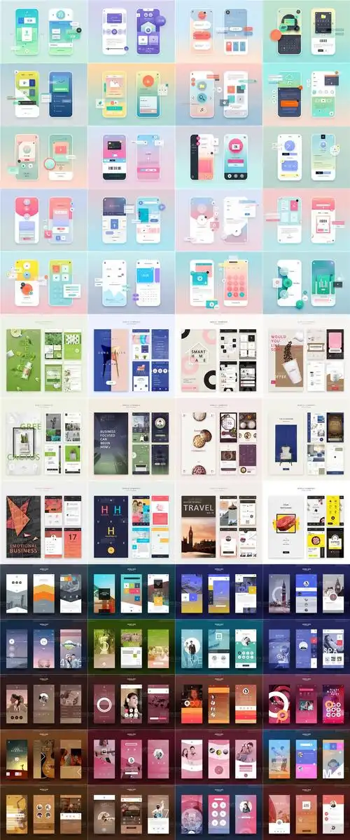 50 精美手机ui界面大合集psd分层素材