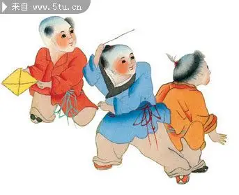 古代嬉戏的儿童