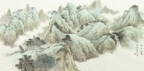 博宝·资讯 | 张月奇国画山水作品赏析:展现高耸群山和辽阔江水