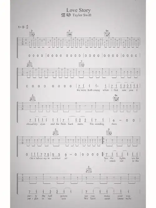 lovestory吉他谱