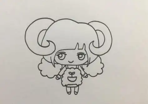 白羊座q版萌图可爱简笔画画12星座超萌公主白羊座简笔画白羊座简笔画