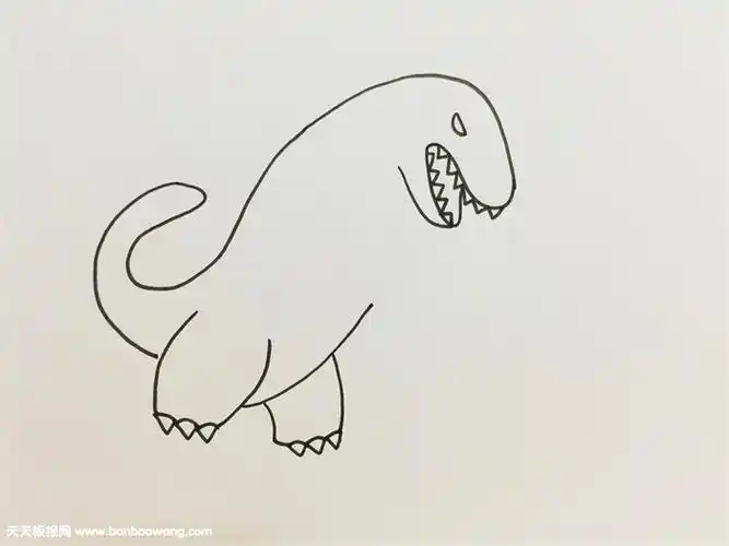 哥斯拉简笔画教程