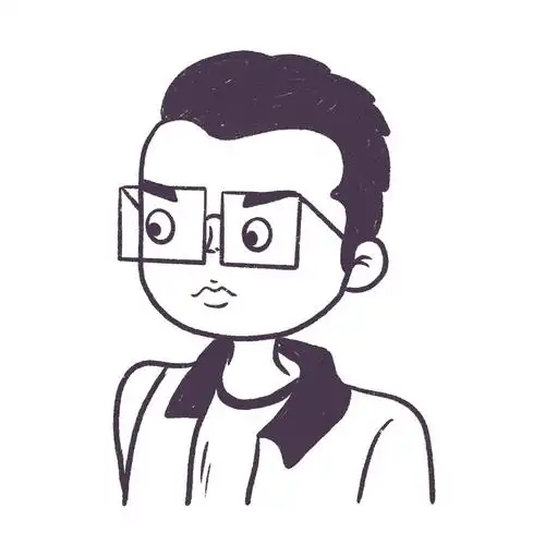 花栀子插画:男生头像简单帅气极简可爱黑白