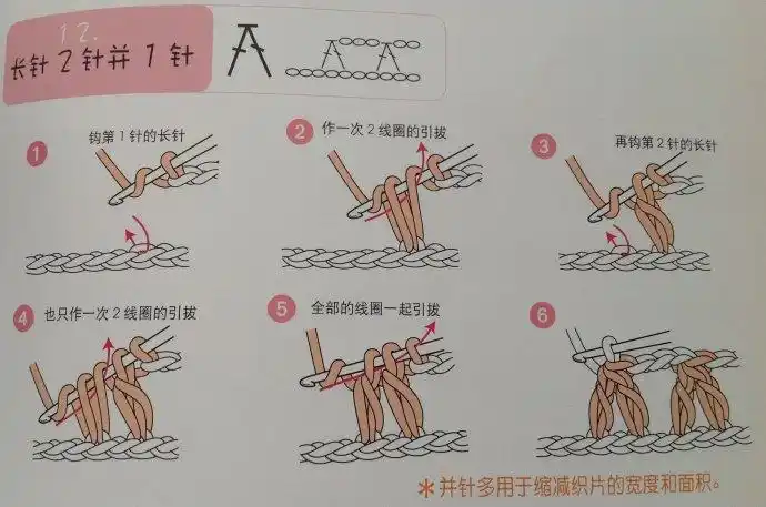 长针两针并一针