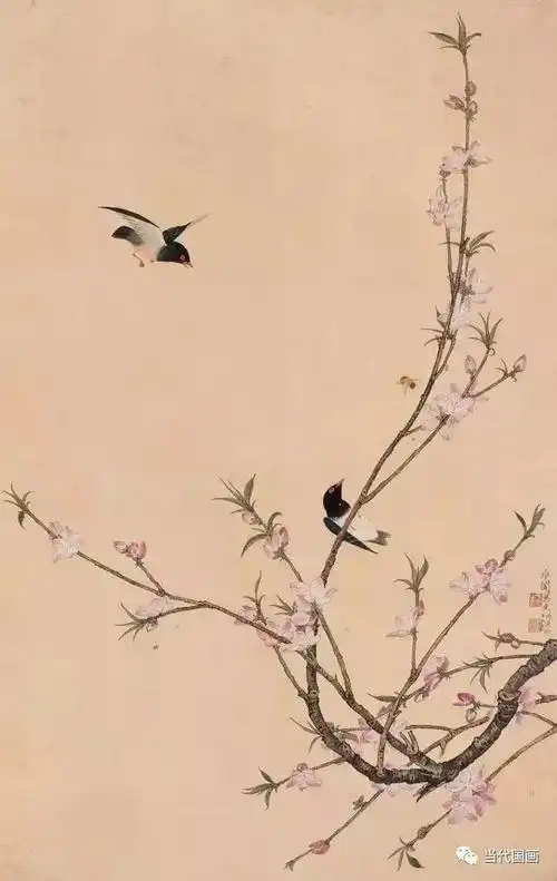 历代名家诗画桃花国画欣赏