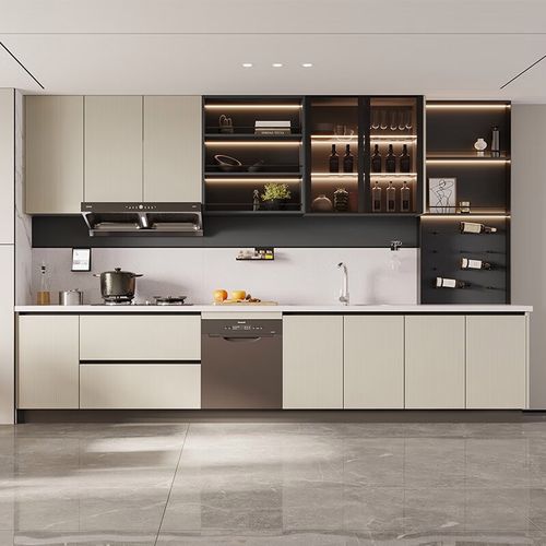 欧派整体橱柜定制抗菌板材石英石台面含油烟机燃气灶水槽拉篮曼达林