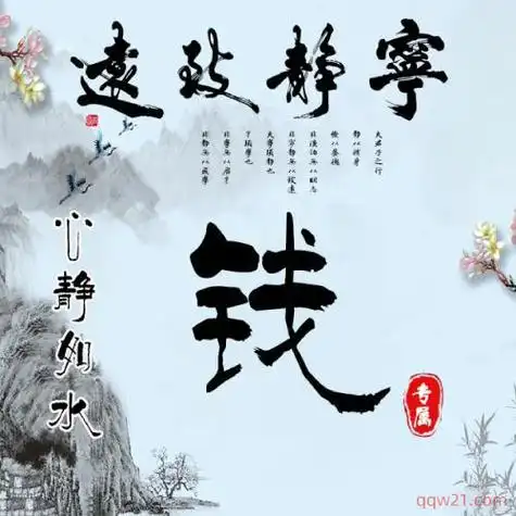 钱姓氏头像钱字姓氏头像带字图片