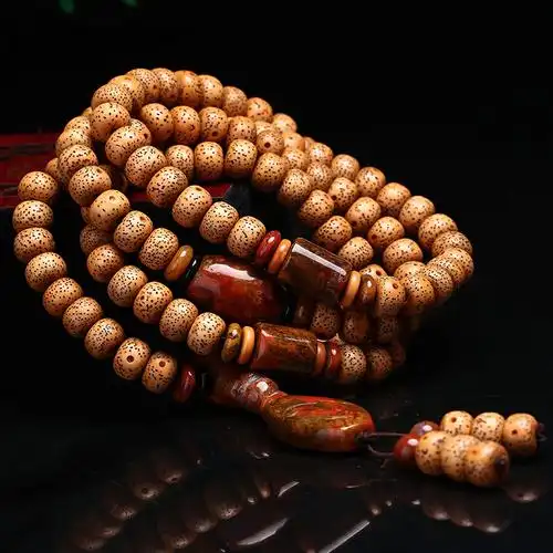 月印百川陈籽星月菩提手串文玩高密正月菩提子108颗佛珠男女款配饰