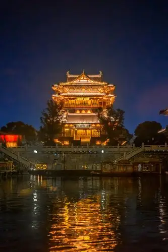 夜游凤城河古建筑夜景