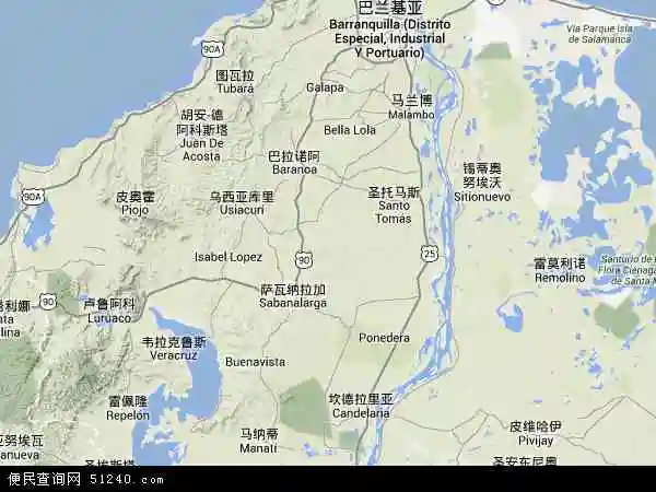 大西洋地形地图