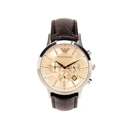 阿玛尼emporioarmani手表简约时尚质感皮带三眼计时男士石英表ar2433
