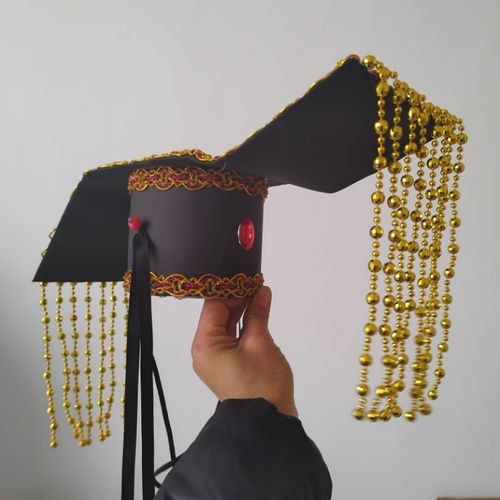 古装帽子古代头饰通天冠皇帝帝王帽官帽冕小冠秦皇汉武帝帽兵器扇