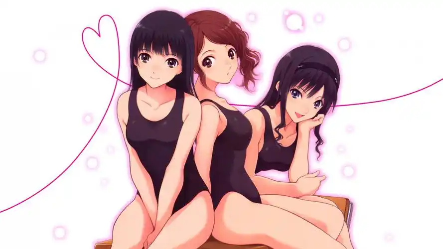 动漫泳装美女桌面壁纸