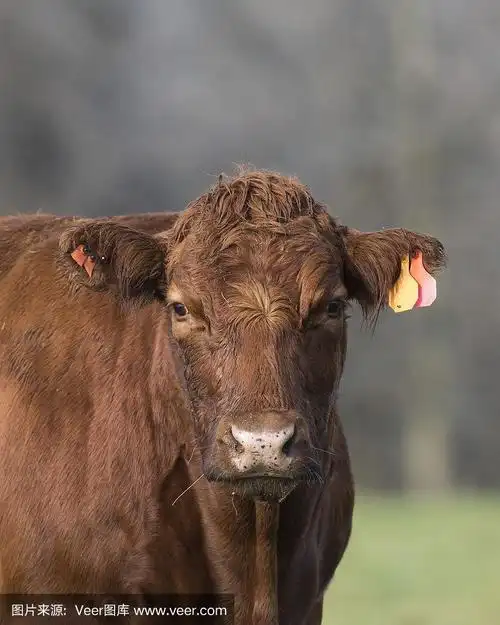 红色的安格斯牛