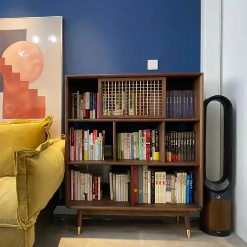 书柜北欧实木书架玄关置物柜定制现代简约书房组合组合书柜