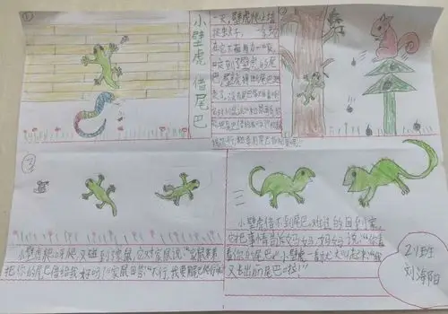 读书节绘本展播——《小壁虎借尾巴》绘本创编 杭锦旗第四小学 2018级