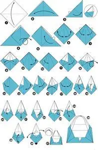 简单纸篮子的折法图解教程