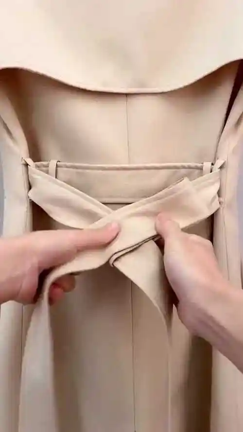 超美丽的大衣腰带蝴蝶结系法竟然如此简单你学会了吗