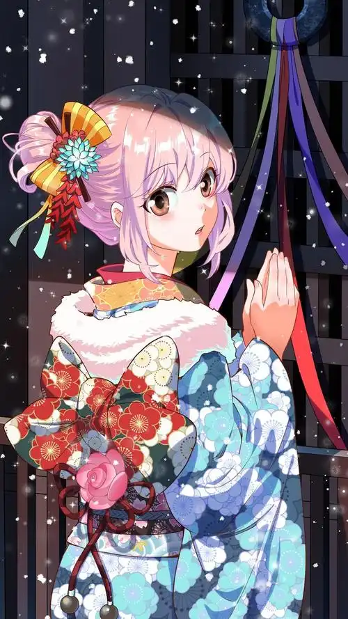 日系插画赛璐璐萌妹日系2k