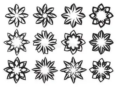 创意黑白花设计元素