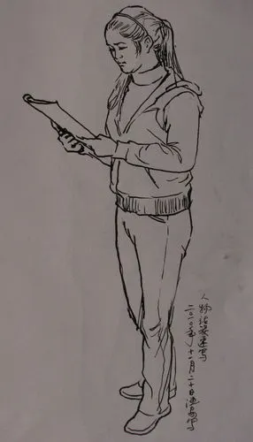 发几幅去年的人物速写