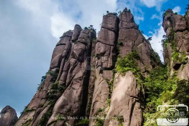 玉山县三清山的险峻山石,迷人的自然景观