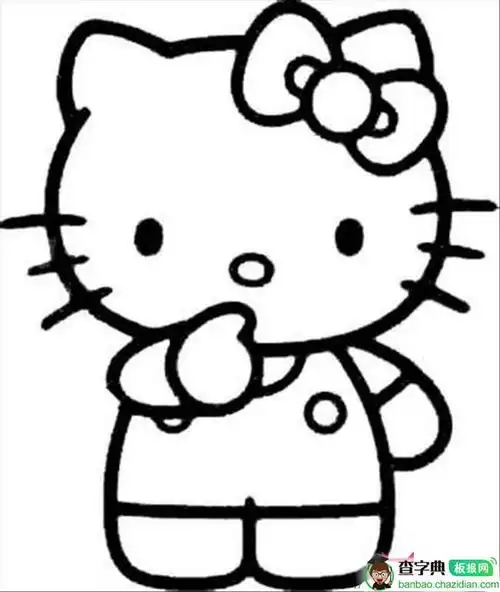 凯蒂猫简笔画图片