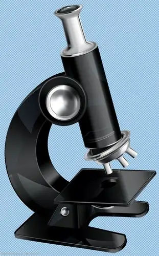 手绘黑色显微镜免抠png透明图层素材