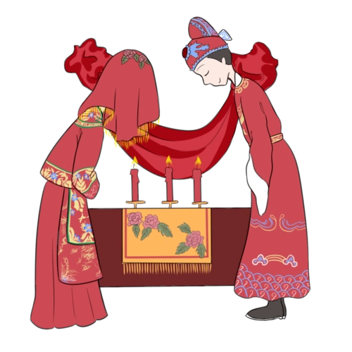 交杯酒等婚礼环节共同举行传统拜堂仪式21对新人将踏上花路"一拜高堂