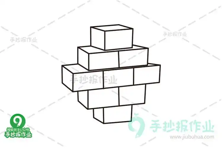 简笔画搭建积木玩具积木简笔画简笔画搭积木简笔画搭积木儿童积木简笔