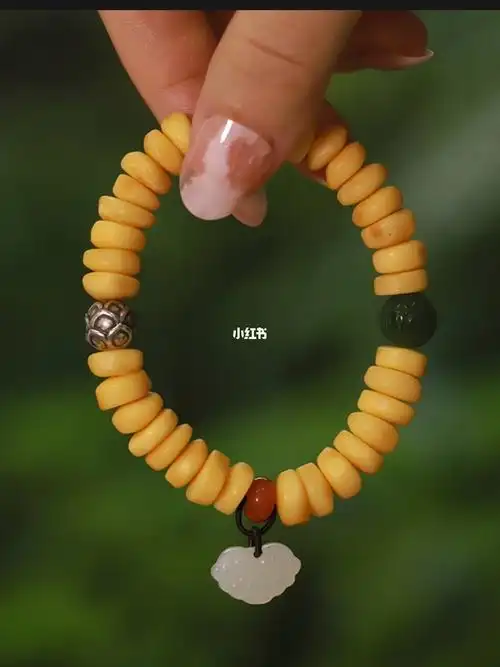 思佳沉浸式串珠富贵吉祥天然蜜蜡手串