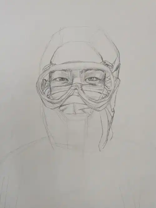 战疫英雄,最美天使!张相三人物画素描作品选!