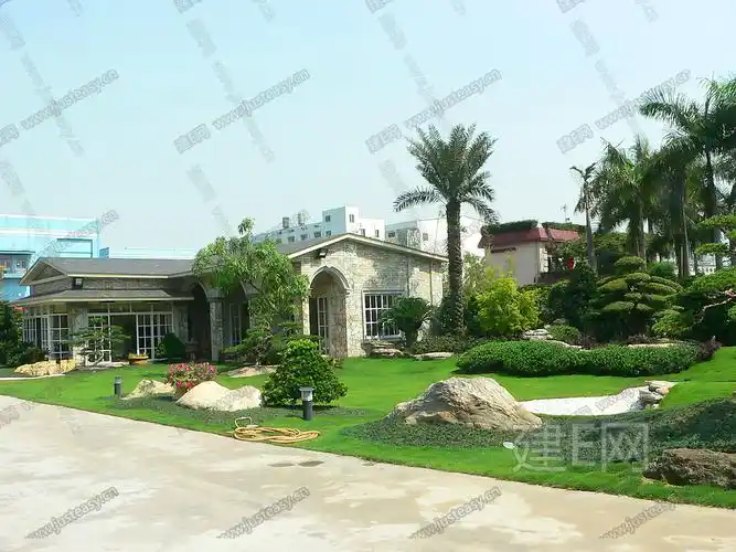 户外别墅风景外景3d贴图下载