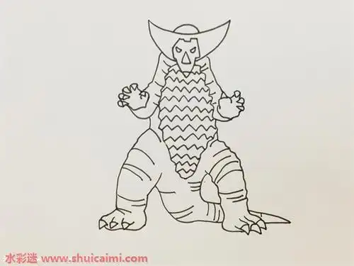 怎么画怪兽的简笔画