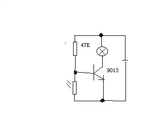 把这个电路图改成光控的,要求:白天不亮晚上才能亮.电压:3.7v.