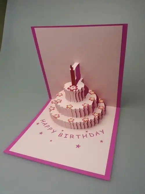 立体生日蛋糕贺卡制作教程 - 简书