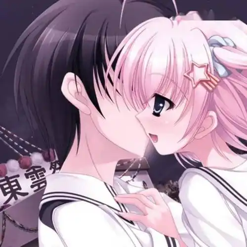 动漫情头眼神很宠溺的情侣头像