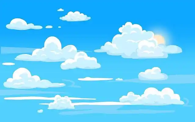 天空插画卡通云朵jpg素材