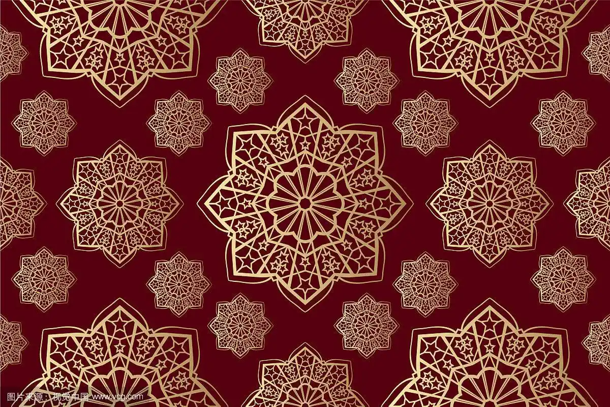 伊斯兰无缝装饰波斯图案
