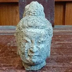 strong>宋代青石佛头 /strong>_石狮/石雕塑_石佛像/神像__宋朝