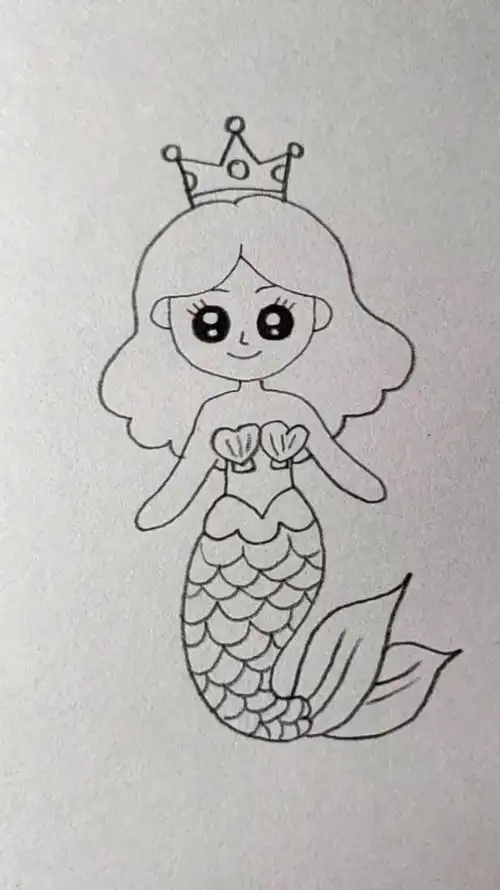 画画原来如此简单#好′看的人鱼公主
