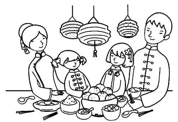 有关走亲戚的简笔画