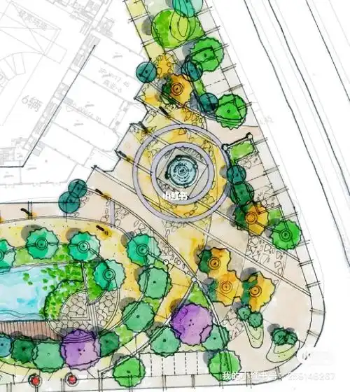 滨水景观设计手绘
