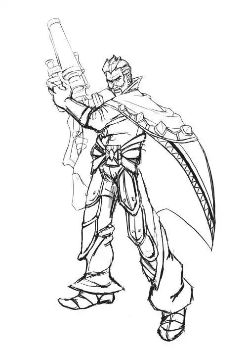 英雄联盟男英雄简笔画