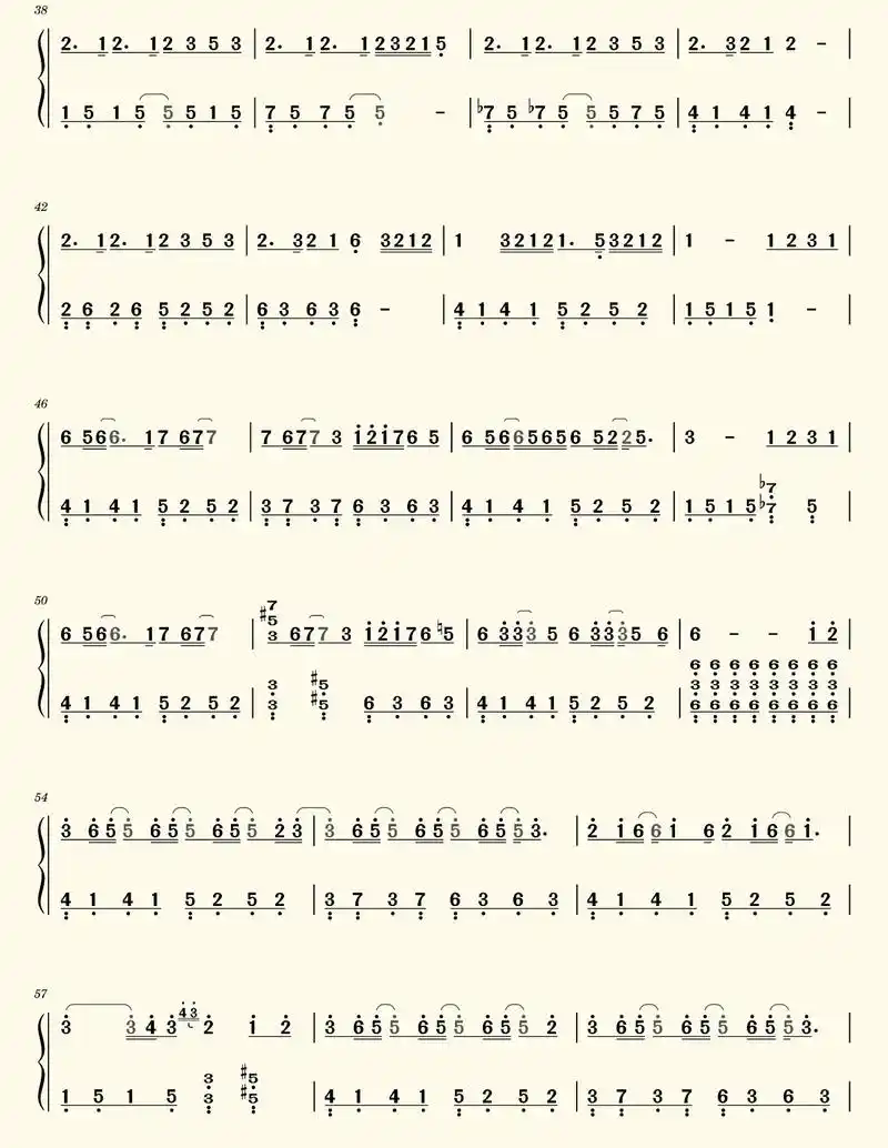 起风了 钢琴曲简谱 - 抖音搜索