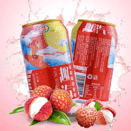 饮料旺仔荔枝碳酸320ml624罐易拉罐整箱经典东北碳酸饮料