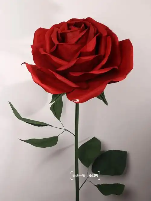 纸艺80cm巨型红玫瑰