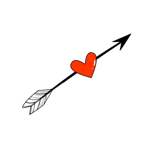表白节告白节手绘爱心箭头装饰