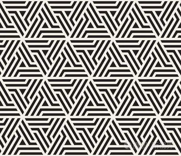 矢量无缝几何图案.简单的抽象线格子.重复元素时尚背景